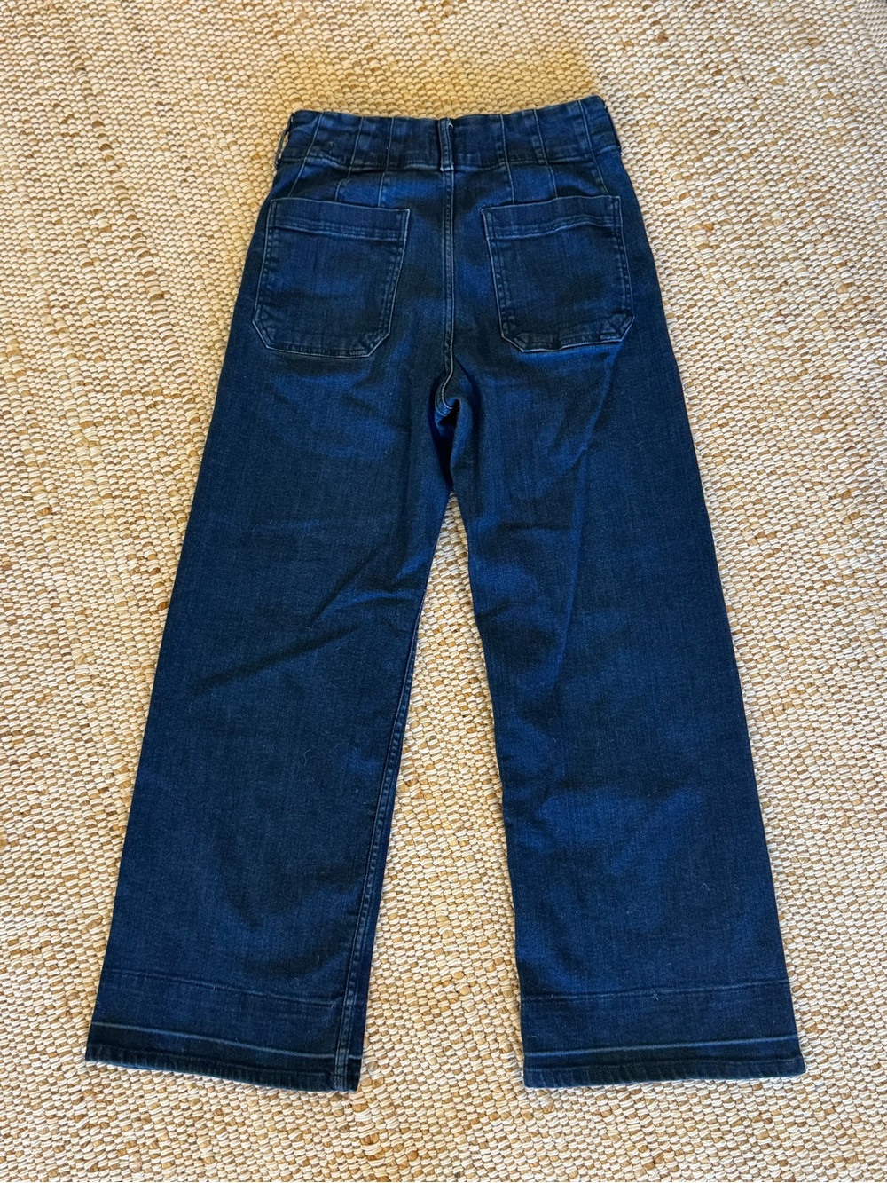 Anthropologie The Colette Denim Cropped Wide-Leg Jeans by Maeve size 27 Dark - Picture 4 of 9